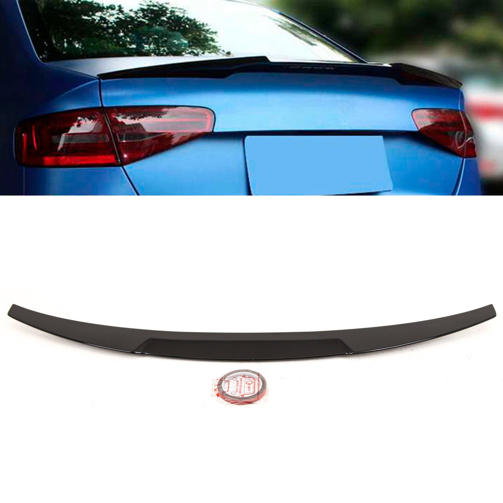 AD5207 Audi A4 B8.5 2012-2015 Rear Trunk Boot Lip Spoiler M4 Style Gloss Black