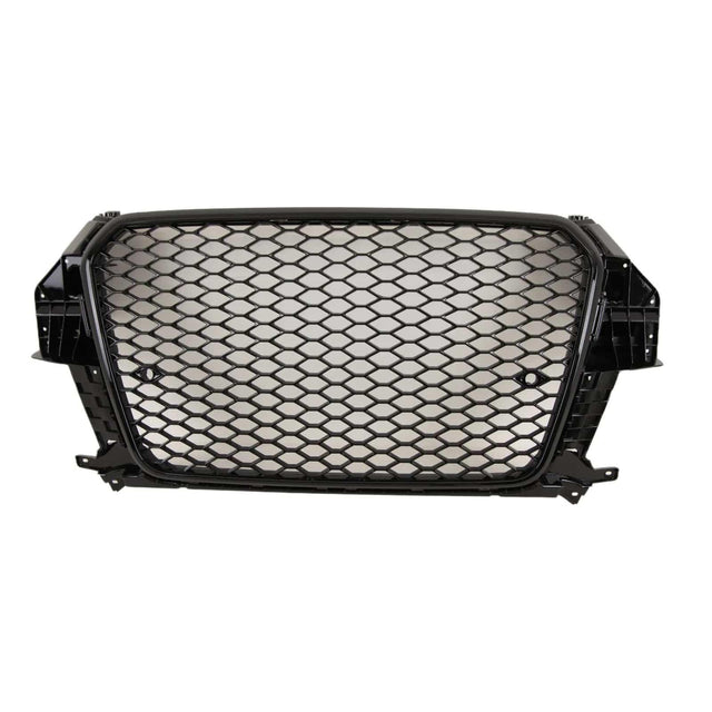 For Audi Q3 8U 2011-2015 Front Bumper Grille RS Style Honeycomb Gloss Black - image 3