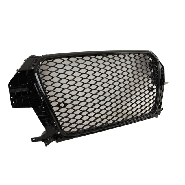 For Audi Q3 8U 2011-2015 Front Bumper Grille RS Style Honeycomb Gloss Black - image 4