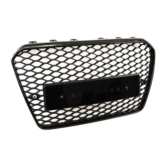Fits Audi A5 S5 2012-2016 Front Main Grille Sport Honeycomb Gloss Black Badgeless - image 3