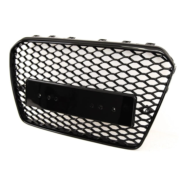 Fits Audi A5 S5 2012-2016 Front Main Grille Sport Honeycomb Gloss Black Badgeless - image 4