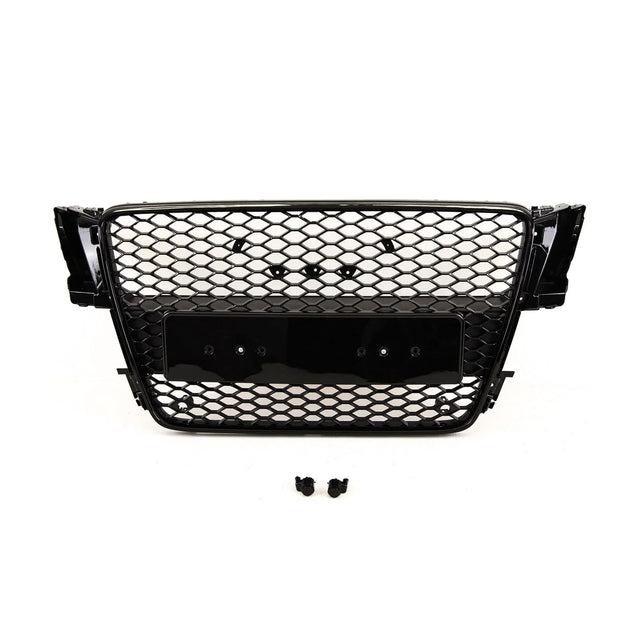 Fits Audi A5 S5 2007-2012 Front Main Grille Gloss Black Sport Honeycomb Badgeless - image 2