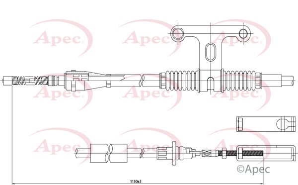 Apec Handbrake Cable CAB1256 - image 2
