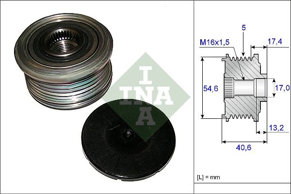 INA Overrunning Alternator Pulley 535010910 - image 2
