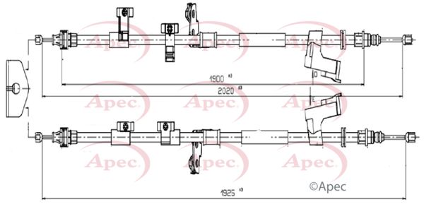 Apec Handbrake Cable CAB1631 - image 2