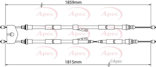 Apec Handbrake Cable CAB1507 - image 2