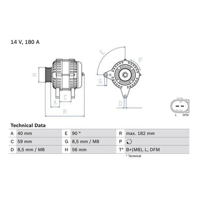 Bosch Alternator 0986045340
