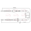 Apec Handbrake Cable CAB1016 thumbnail