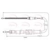 Apec Handbrake Cable CAB1119 thumbnail