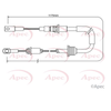 Apec Handbrake Cable CAB1378 thumbnail