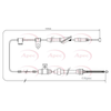 Apec Handbrake Cable CAB1388 thumbnail