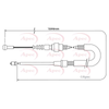 Apec Handbrake Cable CAB1400 thumbnail