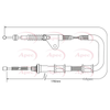 Apec Handbrake Cable CAB1415 thumbnail