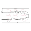 Apec Handbrake Cable CAB1436 thumbnail