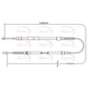 Apec Handbrake Cable CAB1468 thumbnail