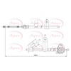 Apec Handbrake Cable CAB1568 thumbnail