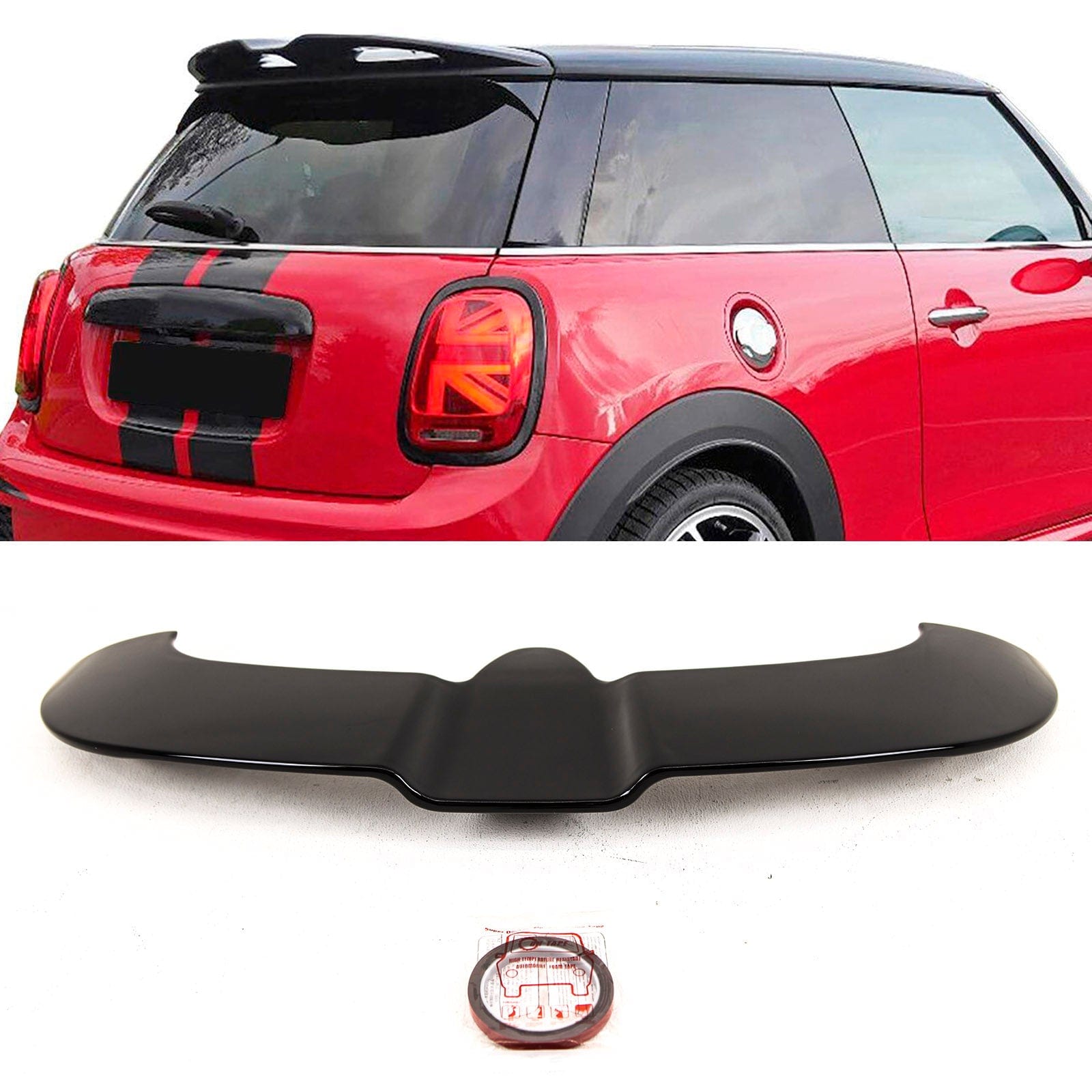 AT1145 Mini Cooper F55 F56 2014-2018 Rear Roof Boot Lip Spoiler JCW Style Gloss Black