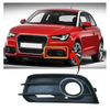 Fits Audi A1 2010-2015 Front Bumper Fog Grille With Fog Hole Chrome Bezel Twin Slat Moulding Passenger Side thumbnail