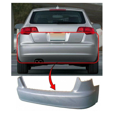 Fits Audi A3 2004-2008 Rear Bumper Primed Fits 5Dr & Sportback No Pdc Not S Line