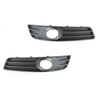 Fits Audi A3 2008-2012 Front Bumper Fog Grille Black Textured Pair Left & Right With Hole thumbnail