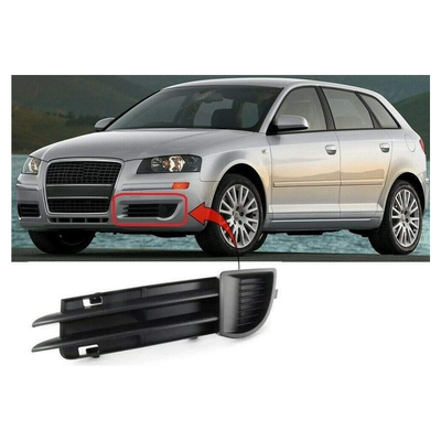 Fits Audi A3 5Dr Hatch 2004-2008 Front Bumper Fog Grille No Lamp Hole Passenger Side