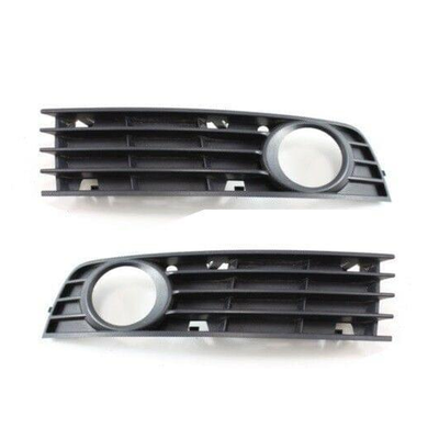 Fits Audi A4 2001-2005 Front Bumper Fog Grille Pair Left & Right With Hole Closed Type