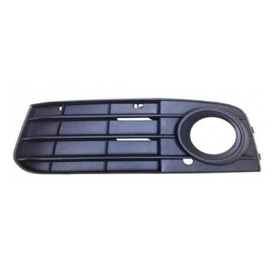 Fits Audi A4 2008-2012 Front Bumper Fog Grille Black With Fog Hole Without Chrome Trim Passenger Side
