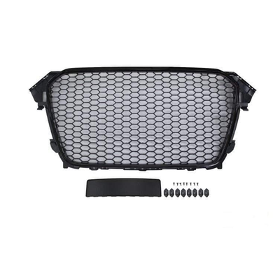 Fits Audi A4 S4 2012-2015 Main Grille Gloss Black With Emblem Holder Sport