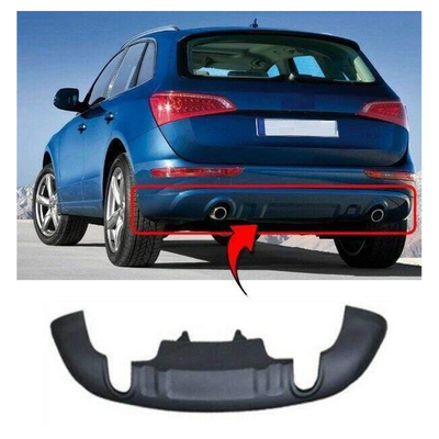 Fits Audi Q5 2009-2012 Rear Bumper Spoiler Diffuser Twin Exhaust Holes Single Pipe