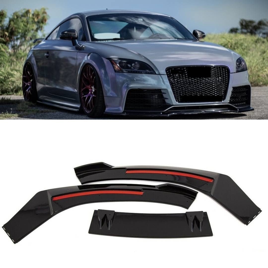 Audi TT 2008-2014 Front Bumper Spoiler Black For Standard Models