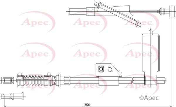 Apec Handbrake Cable CAB1304 - image 2