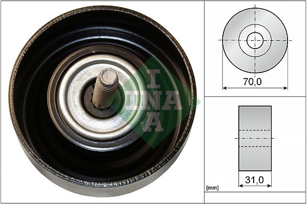 INA Drive Belt Deflection Guide Pulley 532061410 - image 2