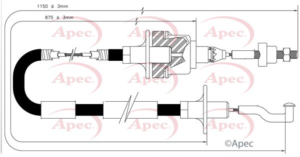 Apec Clutch Cable CAB5024 - image 2