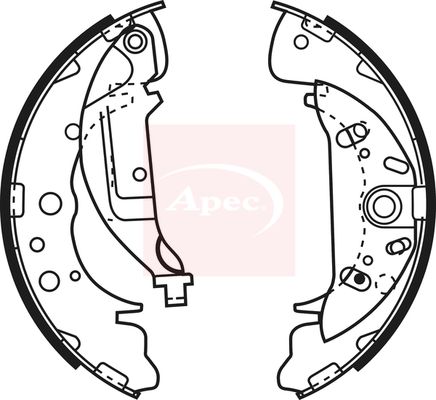 Apec Brake Shoes Set SHU644 - image 2