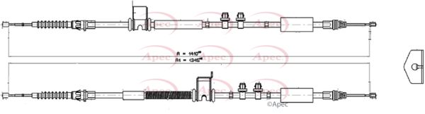 Apec Handbrake Cable CAB1669 - image 2