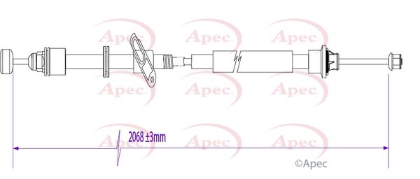 Apec Handbrake Cable CAB1156 - image 2