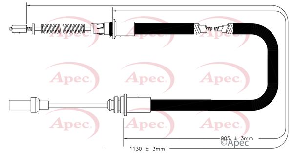 Apec Handbrake Cable CAB1836 - image 2