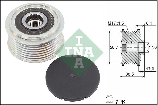 INA Overrunning Alternator Pulley 535031810 - image 2