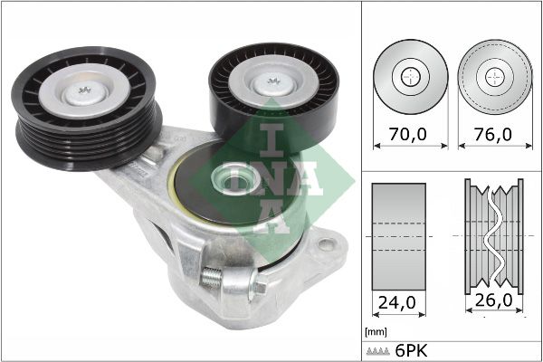 INA Drive Belt Tensioner Pulley 534030910 - image 2