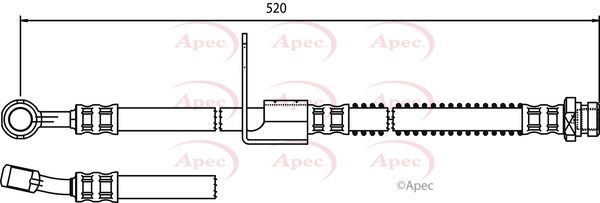Apec Brake Hose HOS3750 - image 2