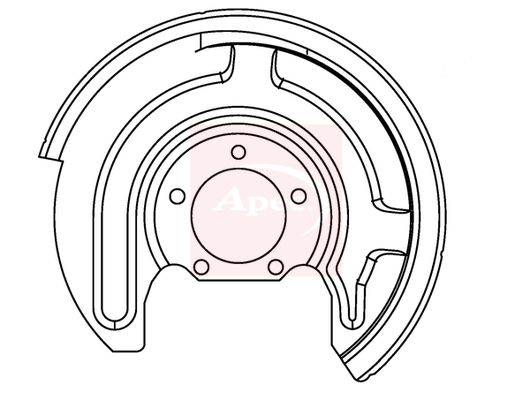 Apec Brake Disc Splash Panel ASG1155 - image 2