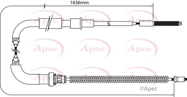 Apec Handbrake Cable CAB1516 - image 2