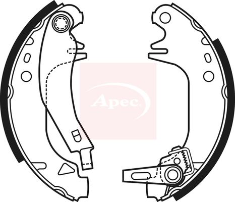 Apec Brake Shoes Set SHU671 - image 2