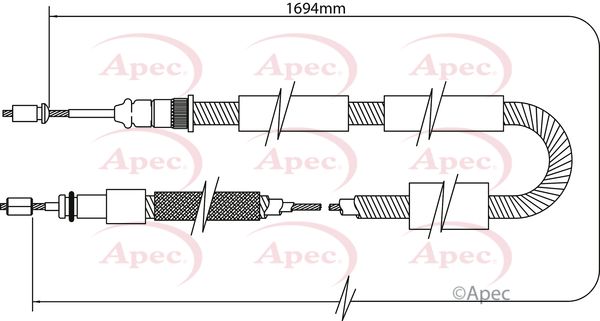 Apec Handbrake Cable CAB1341 - image 2