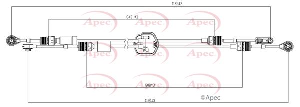 Apec Gear Change Cable CAB7025 - image 2
