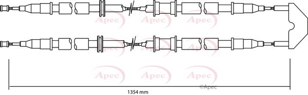 Apec Handbrake Cable CAB1498 - image 2