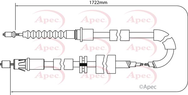 Apec Handbrake Cable CAB1164 - image 2