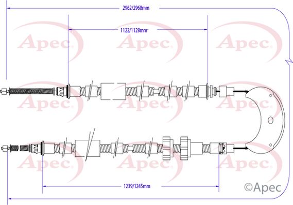 Apec Handbrake Cable CAB1526 - image 2