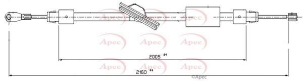 Apec Handbrake Cable CAB1375 - image 2
