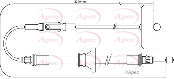 Apec Handbrake Cable CAB1491 - image 2